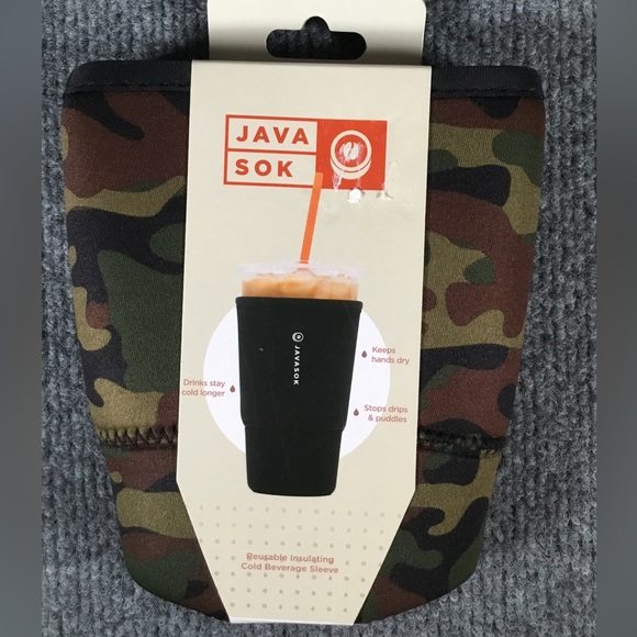 Javasok large cold beverage sleeve coozie camo NWT - Picture 3 of 4